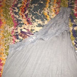 Urban Outfitters one shoulder top Blue/Grey